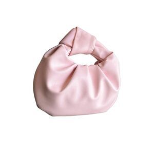 1681 Cute Hobo Bag Ruched Twist PU Leather Clutch Purse Handbag